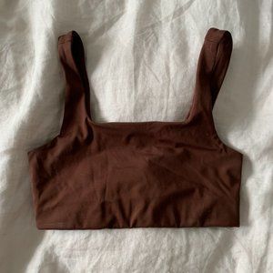 Girlfriend Collective Tommy Bra in Earth (Brown)